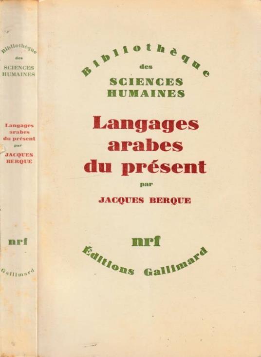 Langages arabes du present - Jacques Berque - copertina