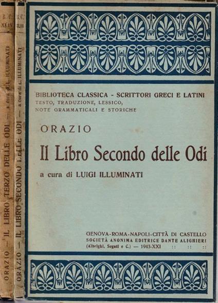 Il libro delle Odi, secondo, terzo - copertina