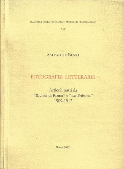 Fotografie letterarie - copertina