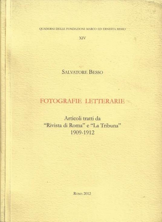 Fotografie letterarie - copertina