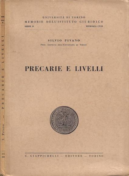 Precarie e Livelli - copertina