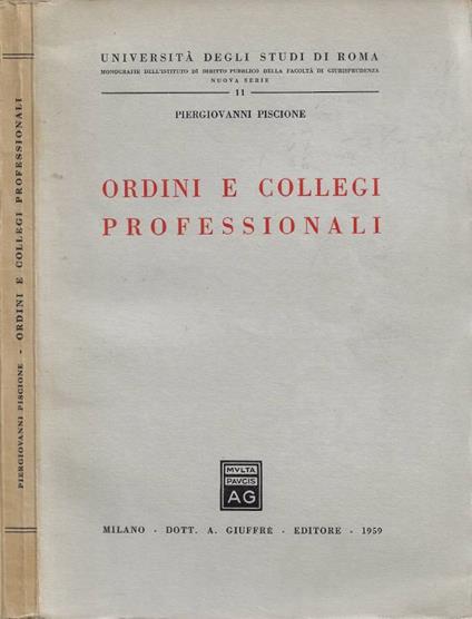 Ordini e Collegi Professionali - copertina