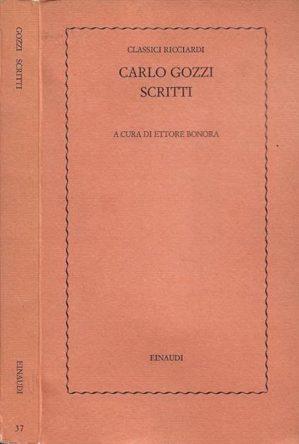 Scritti - Carlo Gozzi - copertina