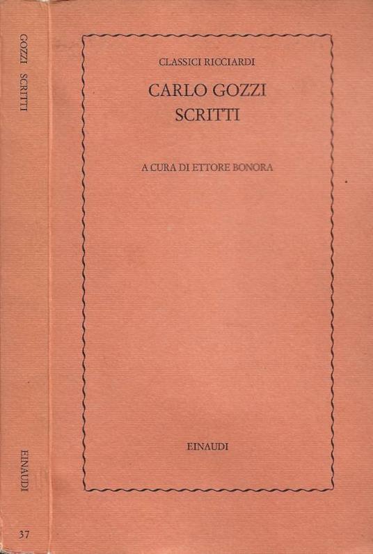 Scritti - Carlo Gozzi - copertina