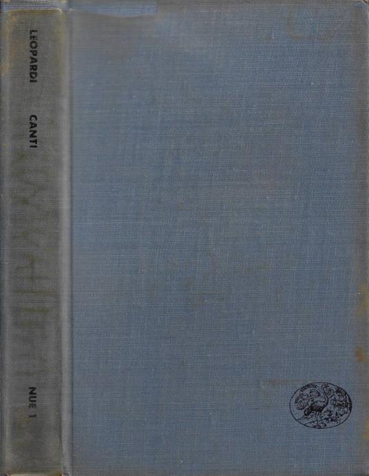 Canti - Giacomo Leopardi - copertina