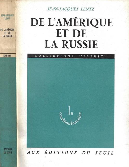De l'Amérique et de la Russe - copertina