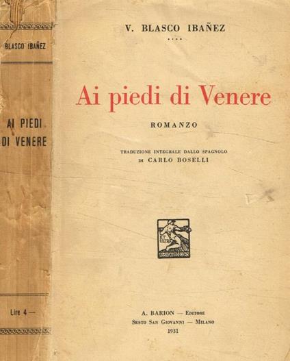 Ai piedi di Venere - copertina