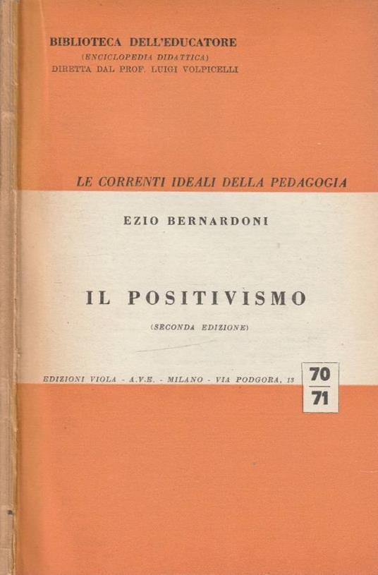 Il positivismo vol II - copertina