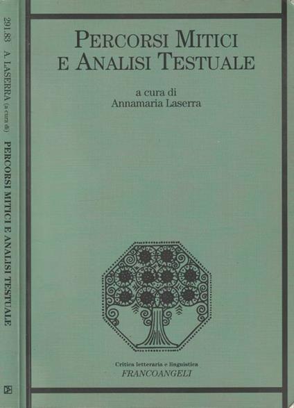 Percorsi mitici e analisi testuale - copertina