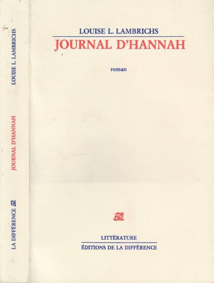Journal d'Hannah - copertina