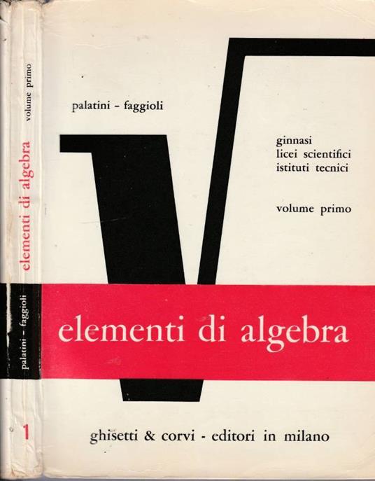 Elementi di algebra vol I - copertina