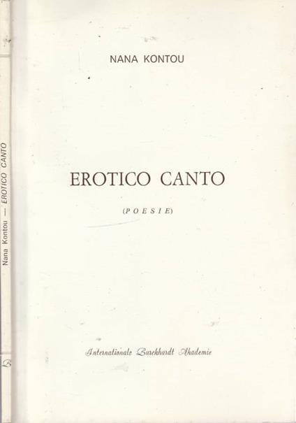 Erotico canto - copertina