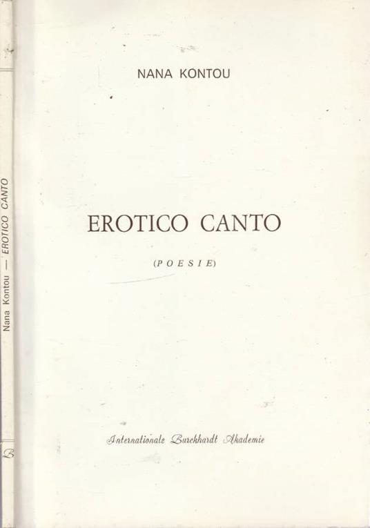 Erotico canto - copertina