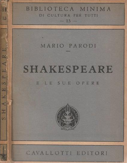 Shakespeare - Mario Parodi - copertina