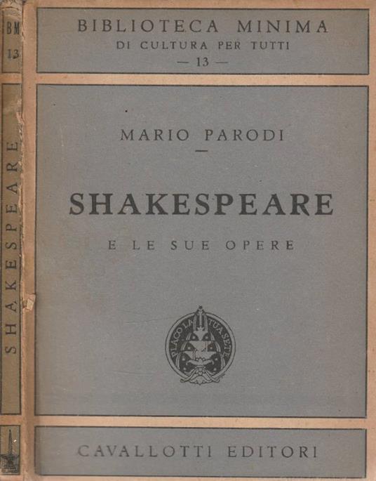 Shakespeare - Mario Parodi - copertina