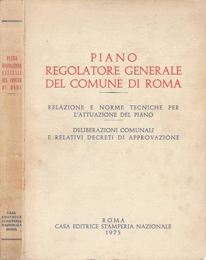 Piano regolatore generale del Comune di Roma - copertina