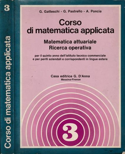 Corso di matematica applicata vol III - copertina