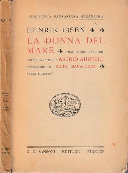 La donna del mare - Henrik Ibsen - copertina