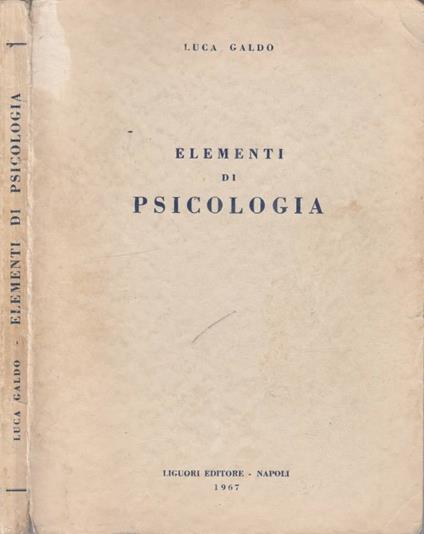 Elementi di psicologia - copertina