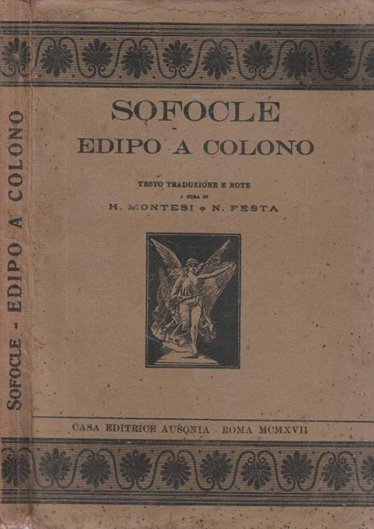 Edipo a Colono - copertina