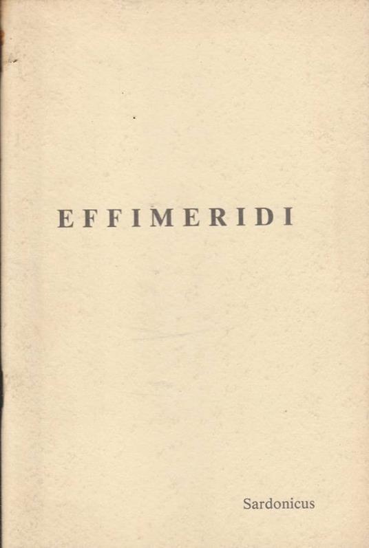 Effimeridi - copertina