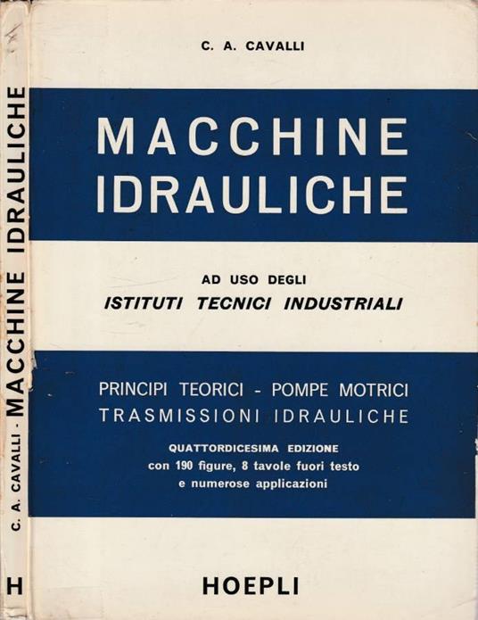 Macchine idrauliche - C. A. Cavalli - copertina