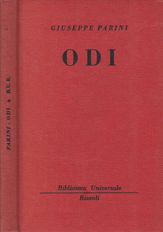 Odi - Giuseppe Parini - copertina
