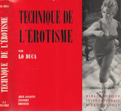 Technique de l'erotisme - copertina