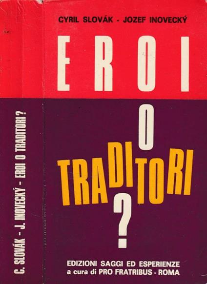 Eroi o traditori? - copertina