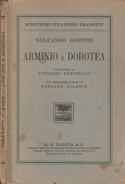 Arminio e Dorotea - copertina