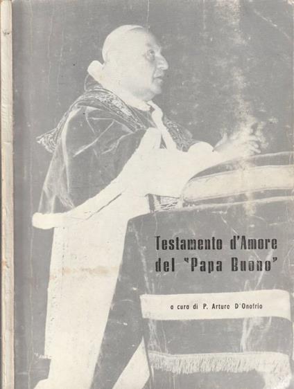 Testamento d'amore del "Papa Buon - copertina