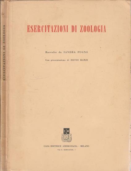 Esercitazioni di zoologia - copertina