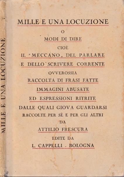 Mille e una locuzione - copertina