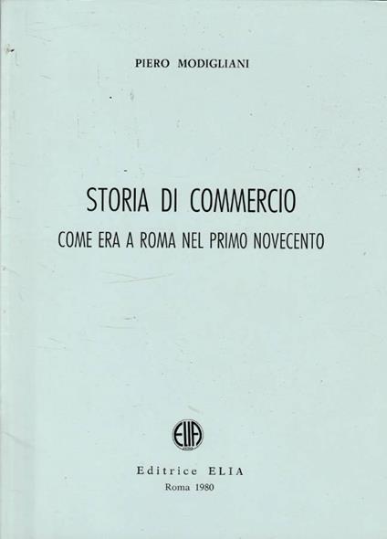 Storia di commercio - Piero Modigliani - copertina