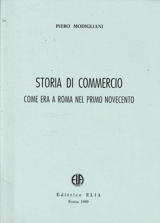 Storia di commercio - Piero Modigliani - copertina