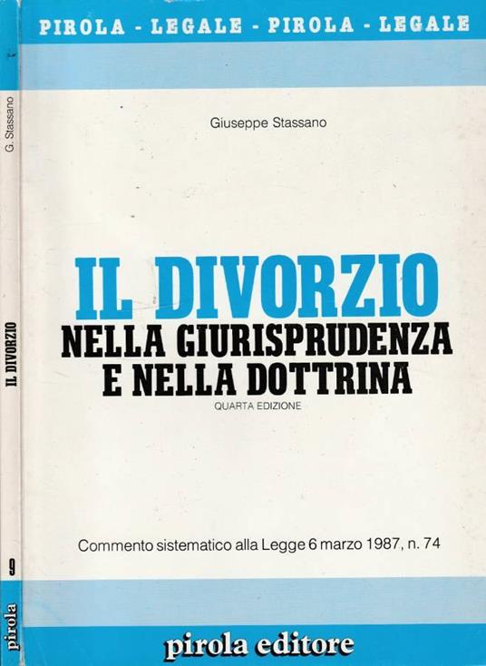 Il divorzio - Giuseppe Stassano - copertina