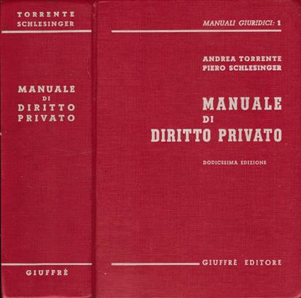 Manuale di diritto privato - copertina
