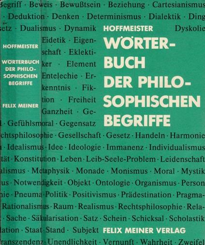 Worterbuch der philosophischen Begriffe - copertina