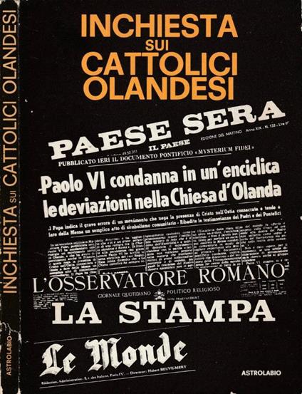 Inchiesta sui cattolici olandesi - copertina