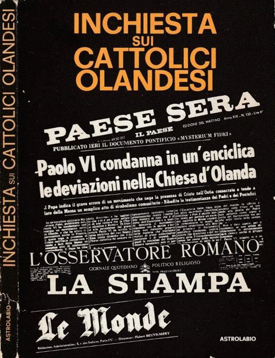 Inchiesta sui cattolici olandesi - copertina