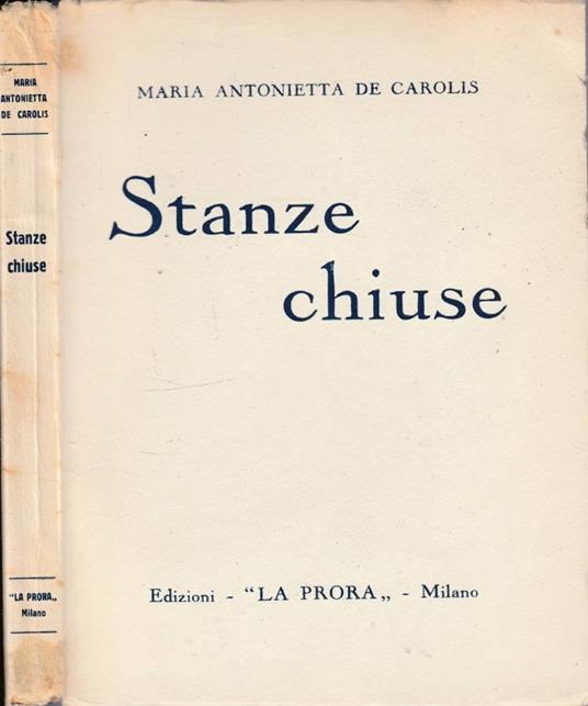Stanze chiuse - copertina