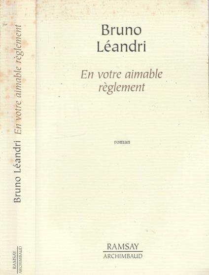 En votre aimable reglement - copertina