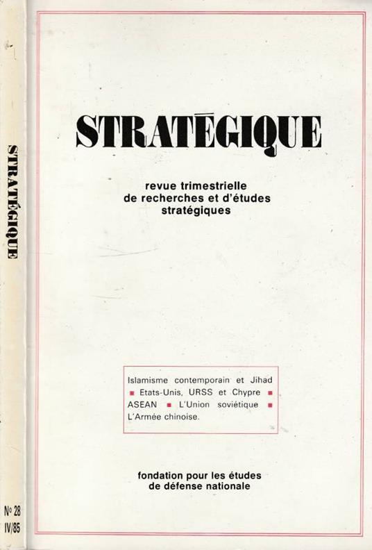 Strategique n 28, 1985 - copertina