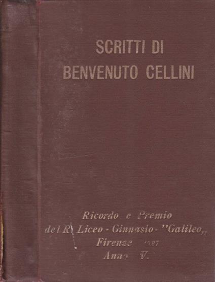Scritti - Benvenuto Cellini - copertina