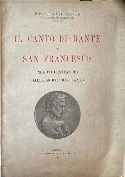 Il Canto di Dante a San Francesco - copertina