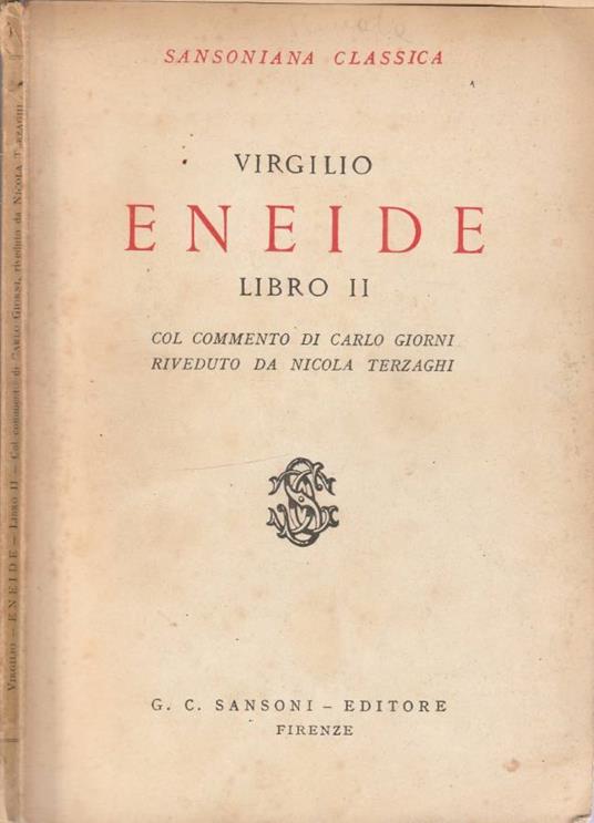 Eneide libro II - copertina