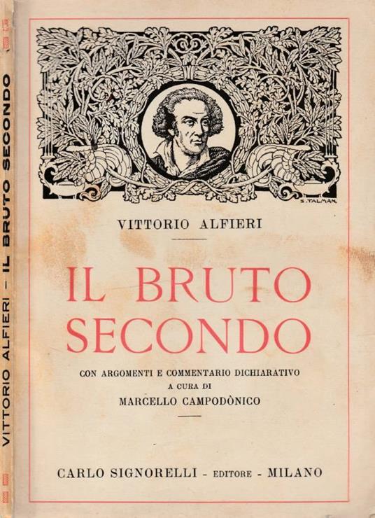 Il bruto secondo - Vittorio Alfieri - copertina