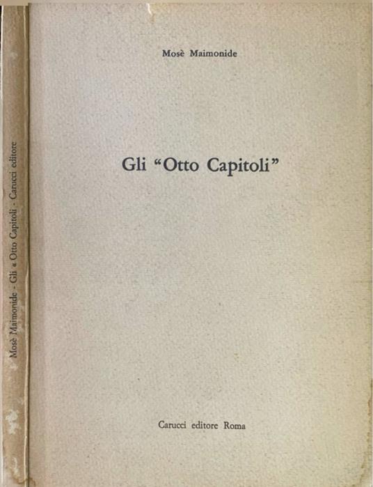 Gli "Otto Capitol - Mosè Maimonide - copertina