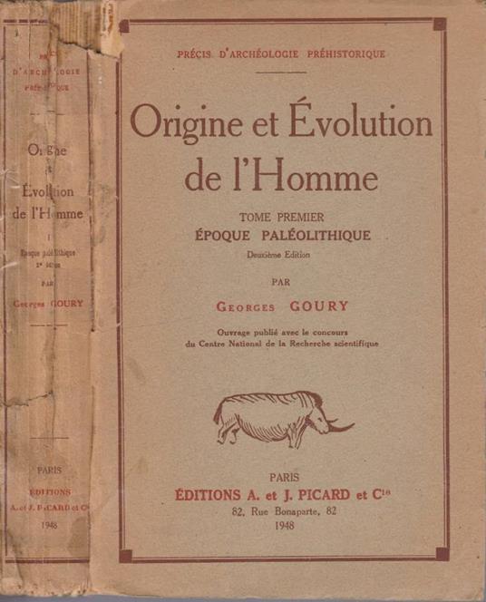 Origine et evolution de l'homme tomo I - copertina
