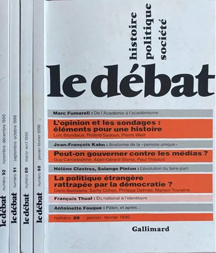 Le debat n 88,89,91,92 1996 - copertina